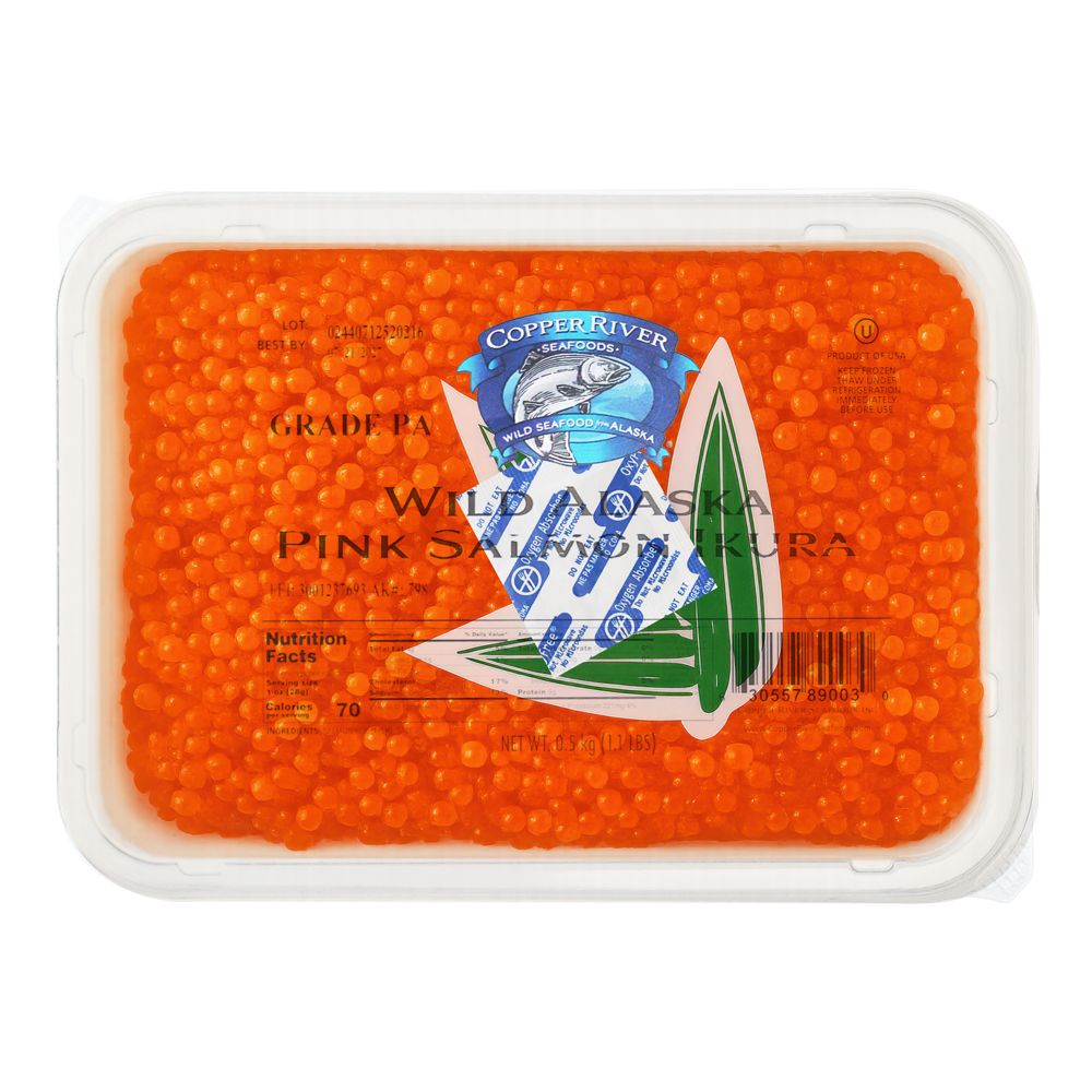 Red Caviar Wild Alaska Pink Salmon Ikura – Grade PA – 17.64 oz (500gr)